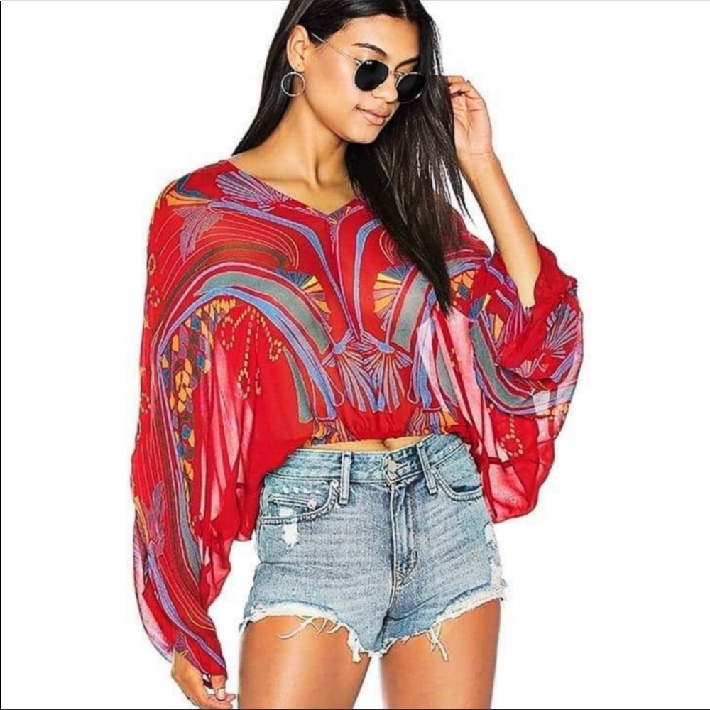 SOLD Free People Beneath the Sea top Size Small - Picture 2 of 9